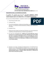 Residencias Medicas Requisitos Subespecialidades PDF