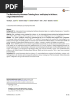 A. The Relationship Between Training Load and Injury in Athletes