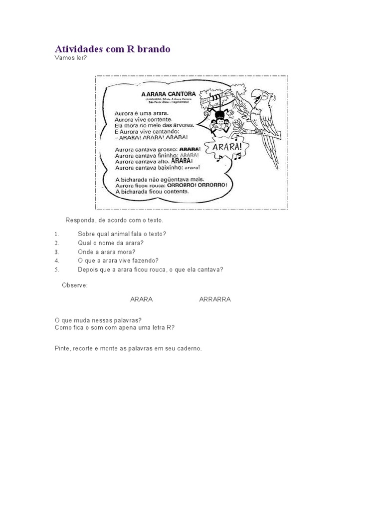 Atividades Com R Brando | PDF