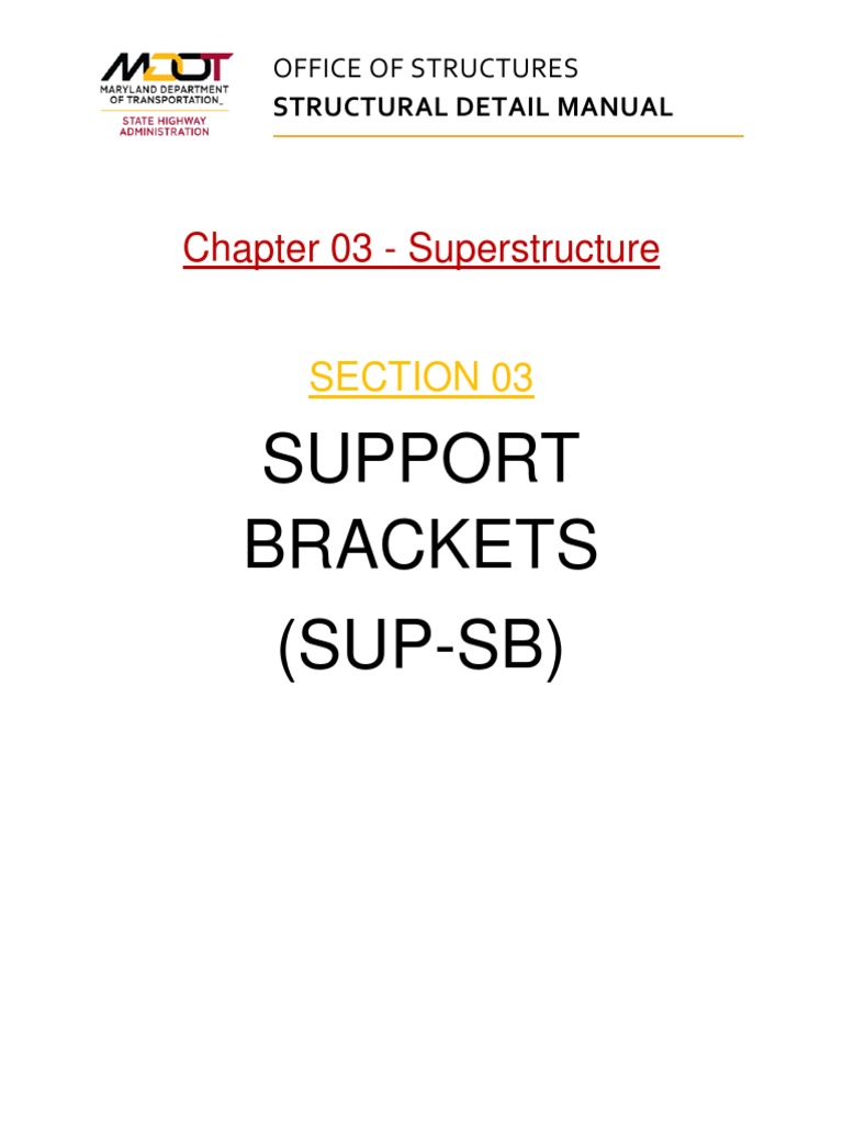 Support Brackets (SUP-SB) : Chapter 03 - Superstructure | PDF | Deck ...