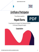 Capgemini Tech Challenge 2020 - Print Certificate PDF
