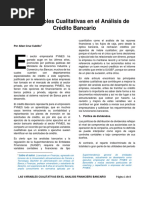 Las Variables Cualitativas en El Análisis de Crédito Bancario PDF