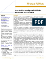 FITCH RATINGS (2011) Marco Institucional Entidades Territoriales en Colombia