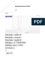 Métodos Numéricos Taller B