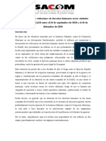 Informe Sobre Las Violaciones de Derechos Humanos en Las Ciudades Ocupadas de La RASD Entre El 20 de Septiembre de 2020 y El 10 de Diciembre de 2020