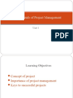 Fundamentals of Project Management: Unit 1