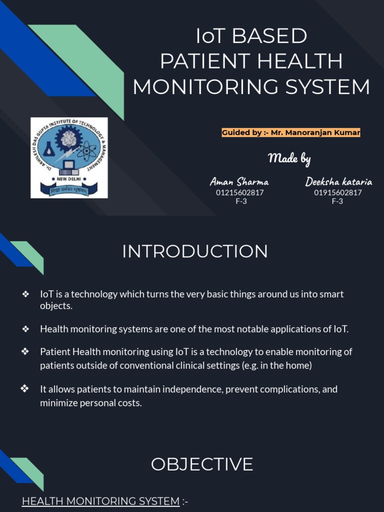 IoT BASED PATIENT HEALTH MONITORING SYSTEM | PDF | Internet Of Things ...