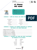 Le Feminin Des Noms CE1 CE2 CM1 CM2 PDF