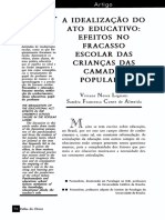 A Idealização Do Ato Educativo Efeitos No Fracasso Escolar Das Crianças Das Camadas Populares PDF