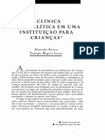 A CLÍNICA PSICANALÍTICA  EM UMA INSTITUIÇÃO  PARA  CRIANÇAS.pdf