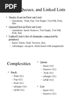 Stacks, Queues, and Linked Lists
