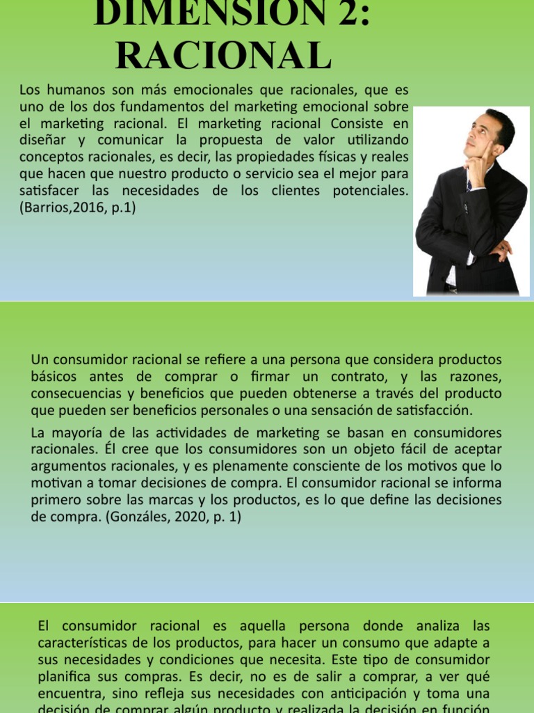 Dimension 2 (Racional) | PDF | Los consumidores | Marketing
