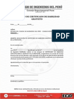 Solicitud - Certificado de Habilidad Gratuito - CIP CD Puno PDF