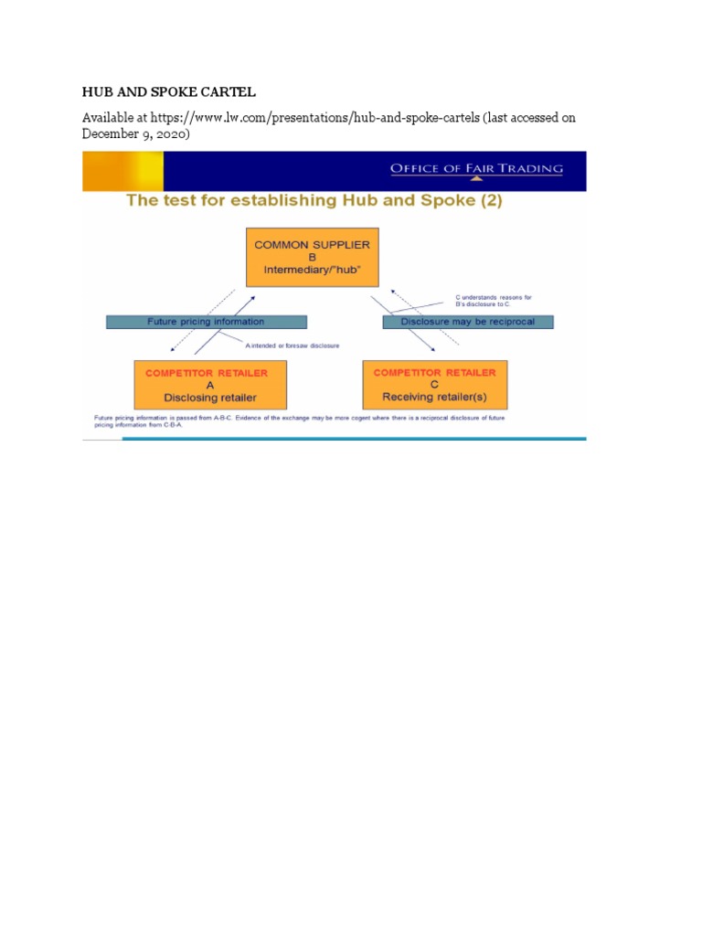 December 9, 2020) Hub and Spoke Cartel PDF