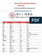 Daftar Kosa Kata JLPT N5 Bahasa Indonesia PDF