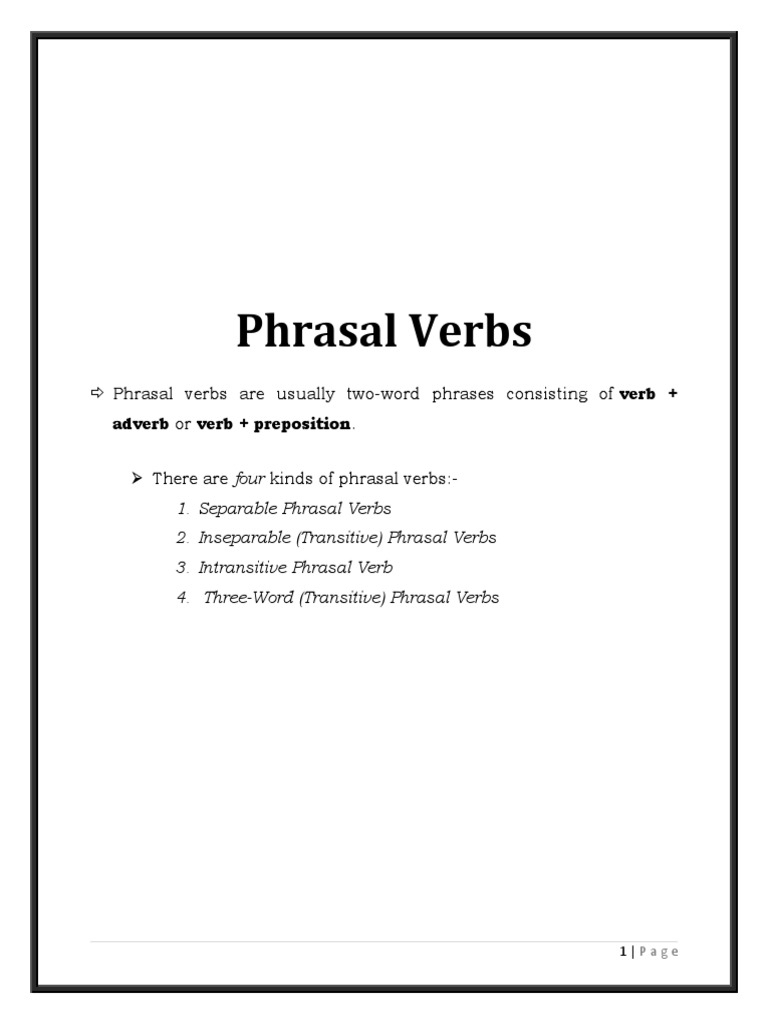 Finished Phrasal Verbs | PDF | Phrase | Verb