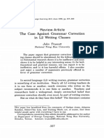 Truscott (1996) The case against grammar correction L2 writing