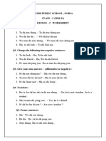 Delhi Public School, Noida CLASS - 5 (2020-21) Lesson - 5 Worksheet Q1. Make Questions