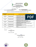 Actual Time Log Actual Accomplishment/Output: Individual Workweek Accomplishment Report For June 1-5, 2020