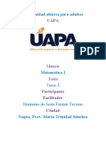 Tarea I de Matematicas Basica