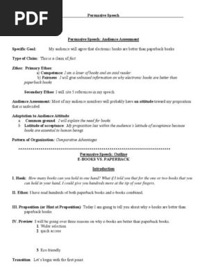 persuasive speech outline