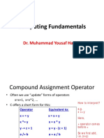 Computing Fundamentals: Dr. Muhammad Yousaf Hamza