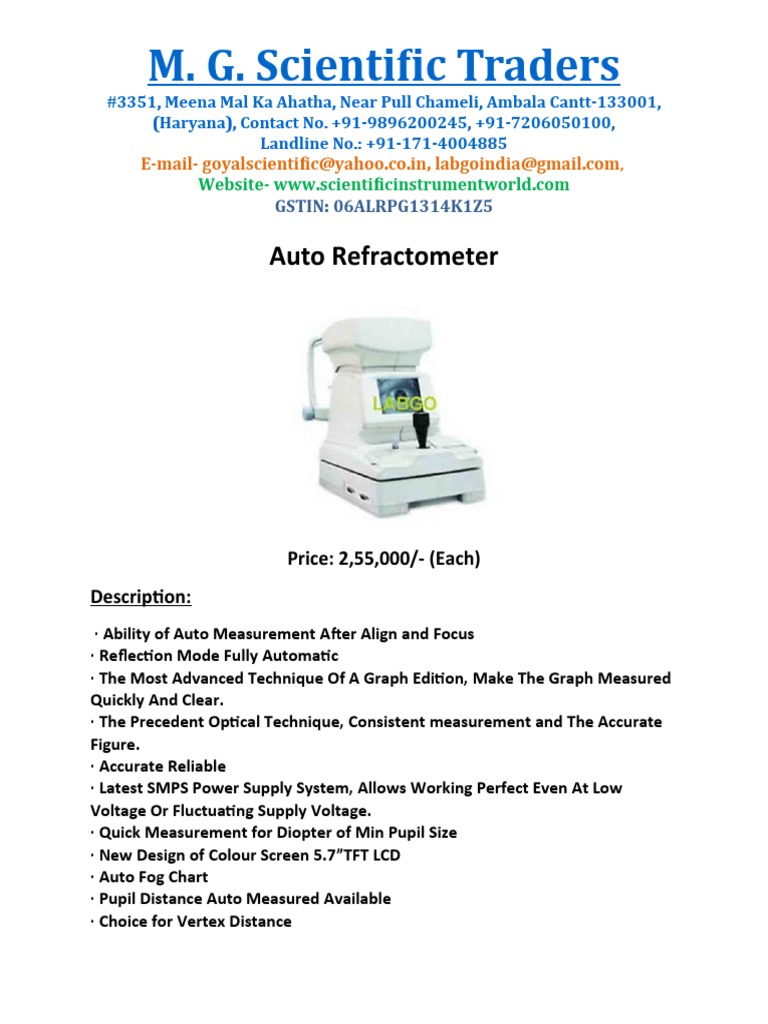 Auto Refractometer PDF