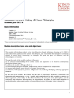 Syllabus - History of Ethical Philosophy - Kings PDF