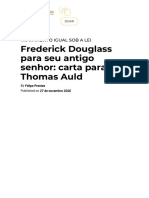 Frederick Douglass para Seu Antigo Senhor - Carta para Thomas Auld - Students For Liberty Brazil