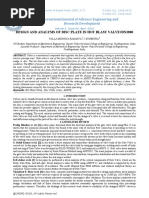 DESIGN AND ANALYSIS OF DISC PLATE IN HOT BLAST VALVE #DN1800