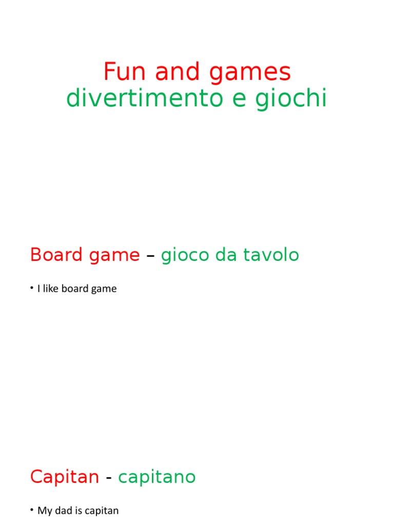 Fun and Games: Activities and Interests | PDF