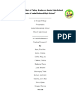 Cause and Effect of Failing Grades On Senior High School Students of Isabel National High School