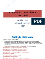 Evaluarea Si Dezvoltarea Curriculara