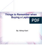 Things To Remember When Buying A Laptop: By: Abhay Kant