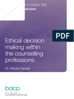 Ethical Decision Making Within The Counselling Professions
