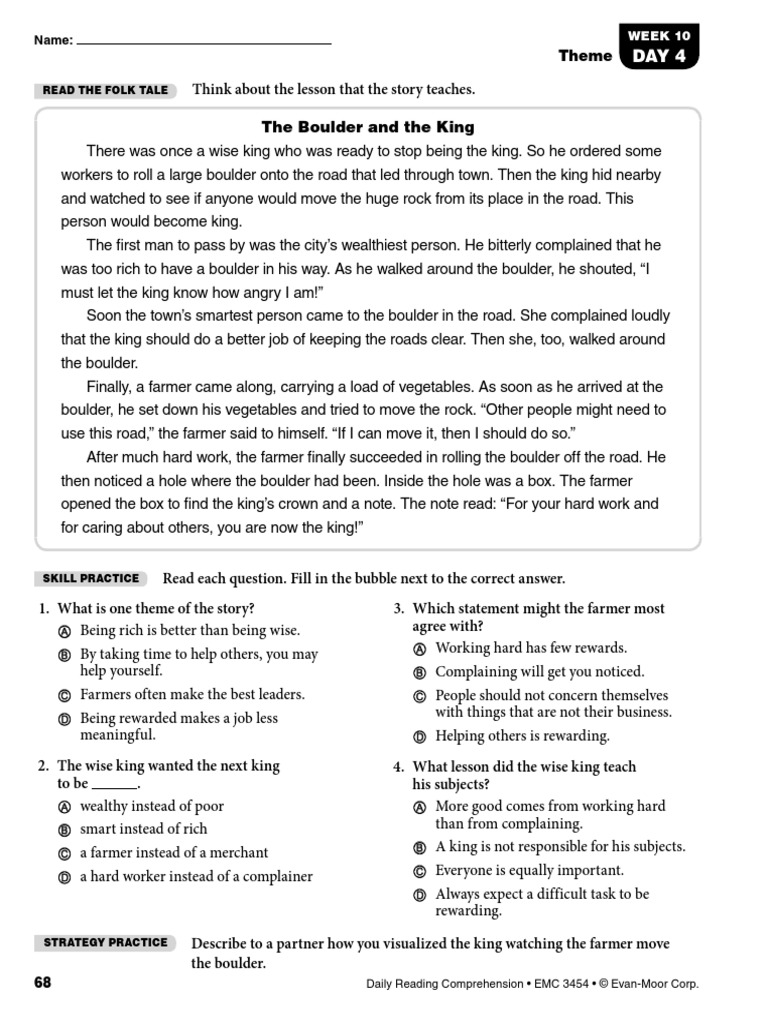 Name Read The Folk Tale PDF