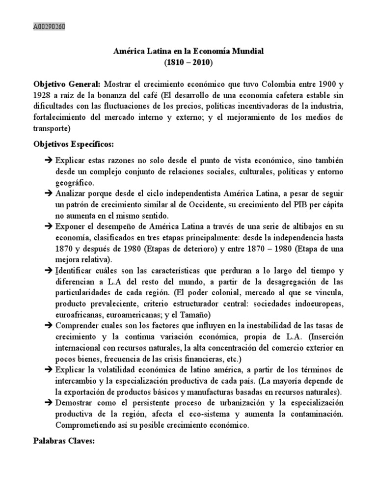Economía Latinoamericana en el Siglo XIX | PDF | Crecimiento económico ...