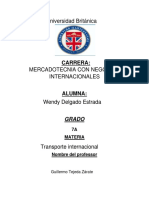 Tipos de Transportes - Wendy Delgado Estrada - Transporte Internacional PDF