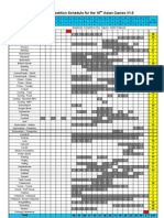 General Competition Schedule of The 16th Asian Games V1.6