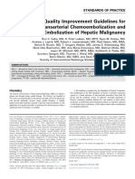 Quality Improvement Guidelines For Transarterial Chemoembolization and Embolization of Hepatic Malignancy