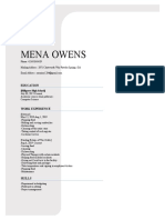 Resume Mena Owens