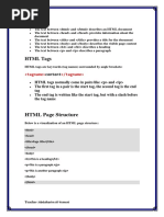 HTML Page Structure