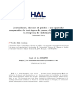 Journalismes Discours Et Publics E. MARTY PDF