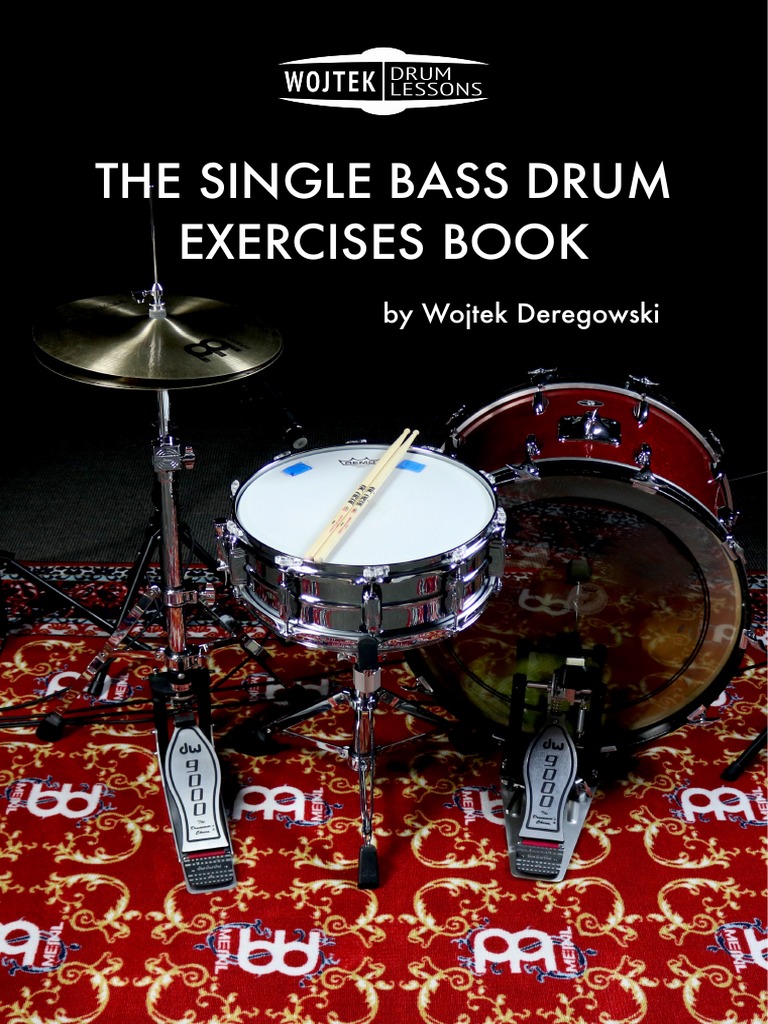 (A4) The Single Bass Drum Exercises Book PDF Musical Notation Rhythm