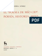 Bandera Gomez Cesareo El Poema de Mio Cid Poesia Historia Mito PDF