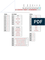 Inglés B2.1 Entry Test - Answers