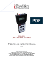 K23050 Salt in Crude Analyser User Manual