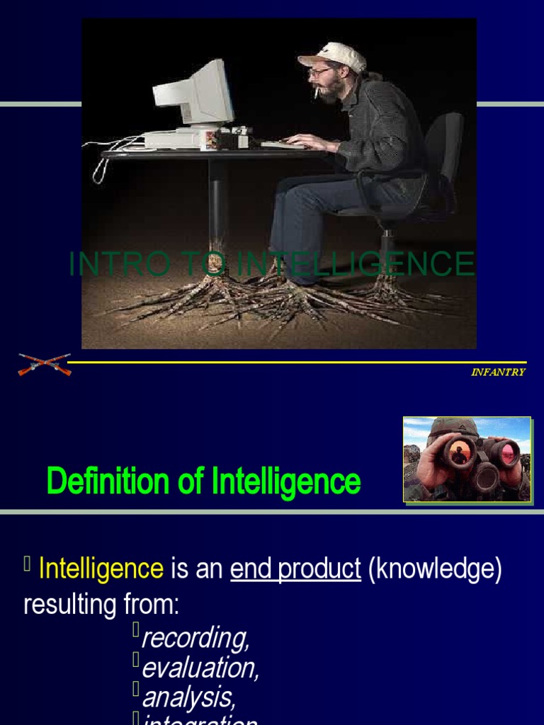 Intro To Intelligence 24 Jan 03 | PDF | Military Intelligence | Infantry