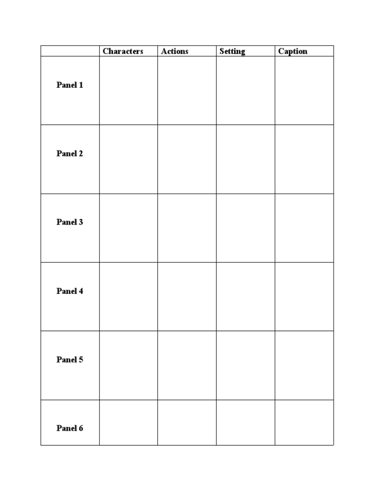 Comic Strip Planner | PDF