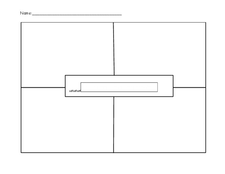 Blank 4 Square Graphic Organizer | PDF